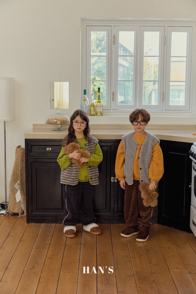 Han's - Korean Children Fashion - #fashionkids - Dot Fleece Pants - 9