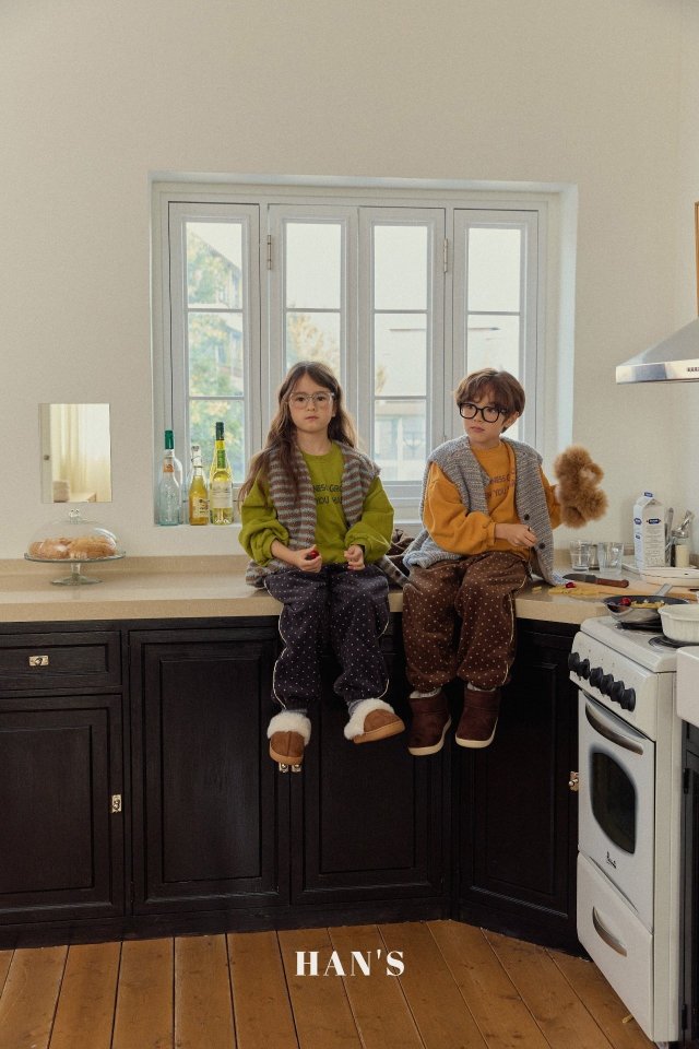 Han's - Korean Children Fashion - #kidsshorts - Dot Fleece Pants - 10