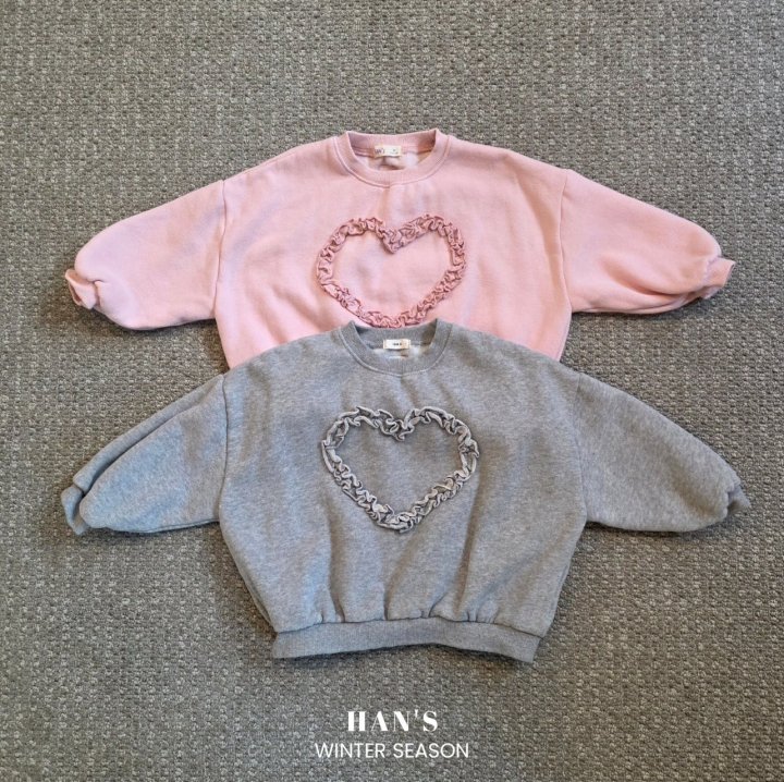 Han's - Korean Children Fashion - #kidsstore - Heart Frill Sweatshirt