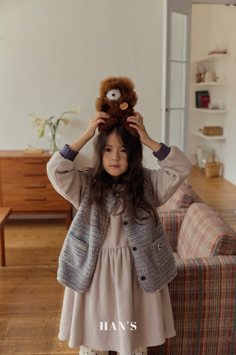 Han's - Korean Children Fashion - #littlefashionista - Stripe Fleece Vest - 11