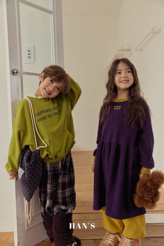Han's - Korean Children Fashion - #magicofchildhood - Fleece Check Pants - 10
