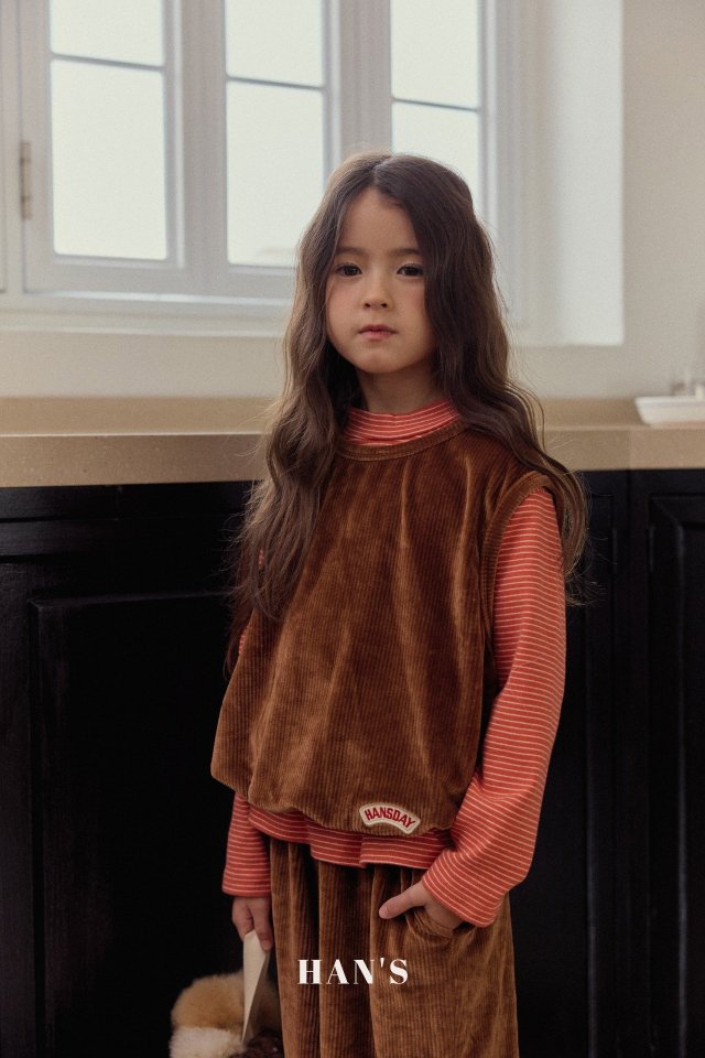 Han's - Korean Children Fashion - #minifashionista - Mink Embroidered Sleeveless Top - 10