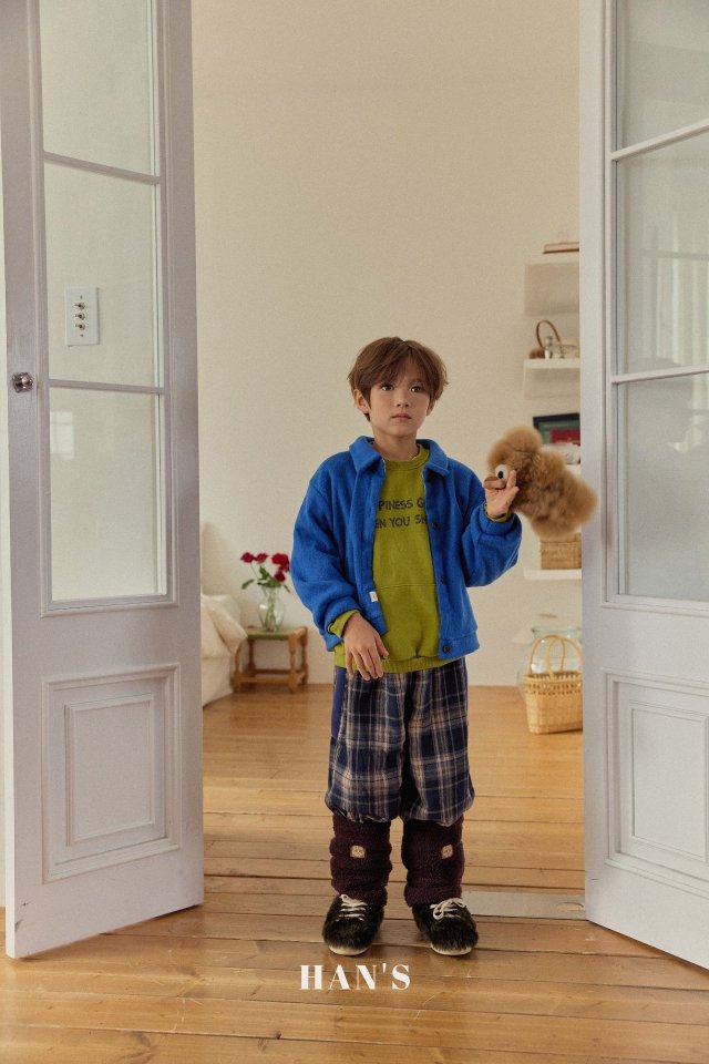 Han's - Korean Children Fashion - #minifashionista - Fleece Check Pants - 11