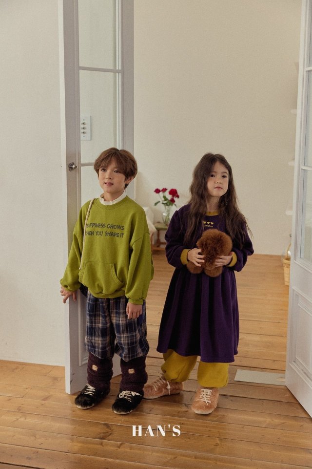 Han's - Korean Children Fashion - #prettylittlegirls - Fleece Check Pants - 12