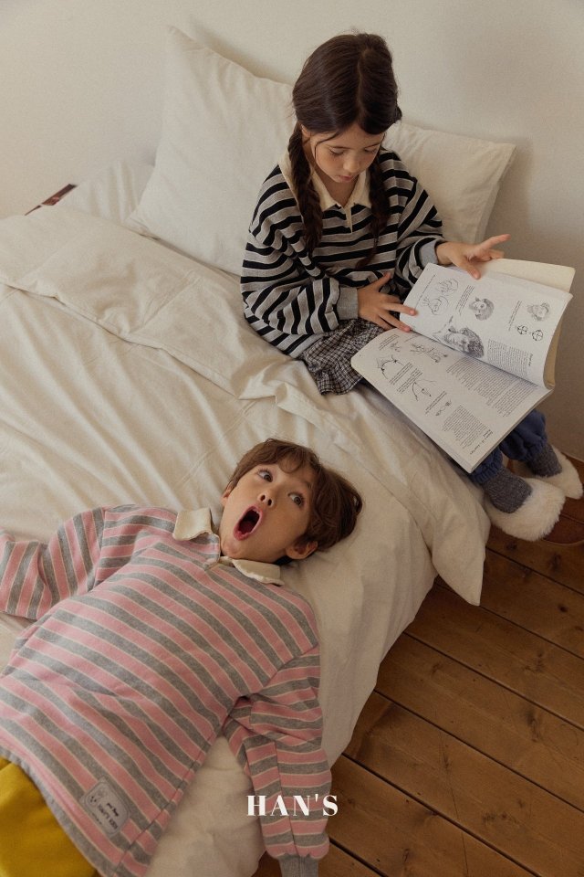 Han's - Korean Children Fashion - #prettylittlegirls - Stripe Sweatshirt - 7