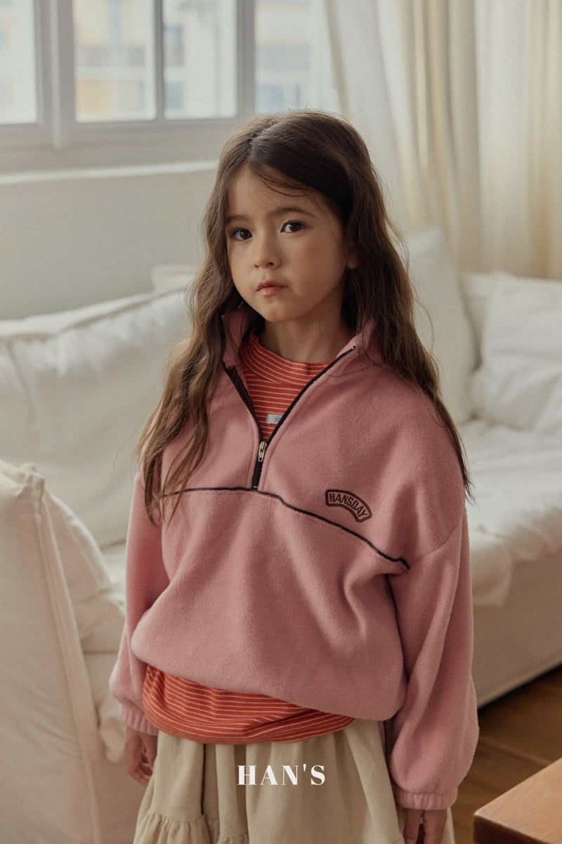 Han's - Korean Children Fashion - #stylishchildhood - Fleece Half Zip-Up - 12