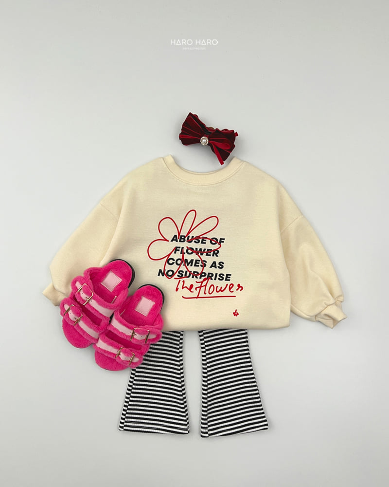 Haro Haro - Korean Children Fashion - #Kfashion4kids - Flower Loose Fleece Tee - 12