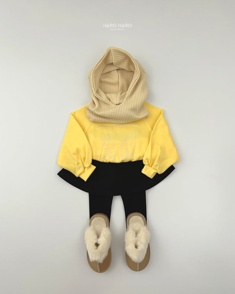Haro Haro - Korean Children Fashion - #Kfashion4kids - Happy Ribbon Fleece Sweatshirt - 12