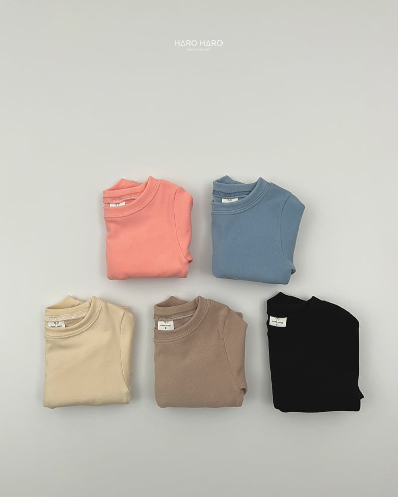 Haro Haro - Korean Children Fashion - #Kfashion4kids - Macaron Slim Fleece Tee - 10