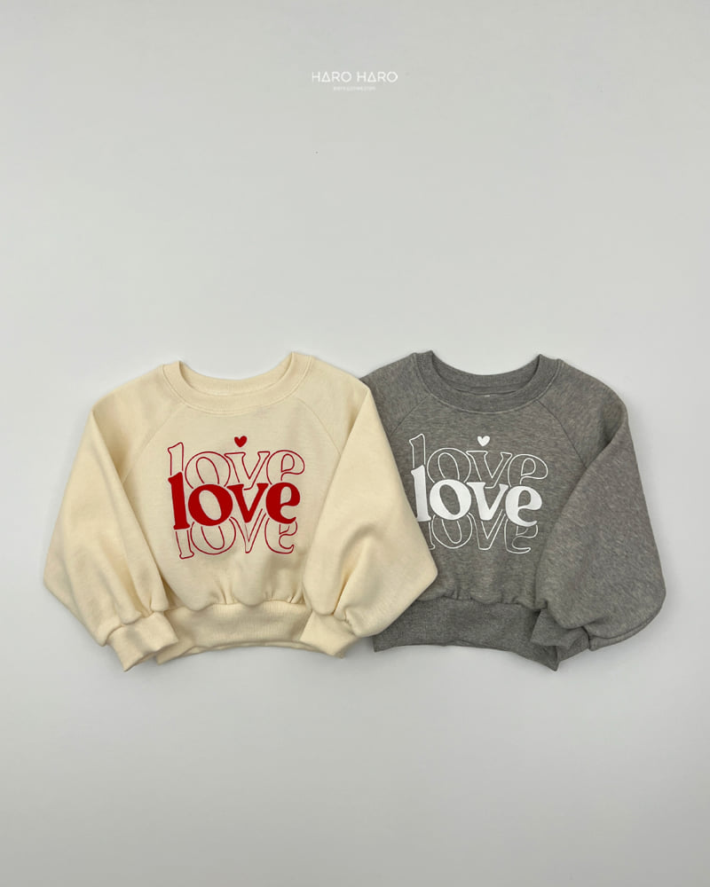 Haro Haro - Korean Children Fashion - #Kfashion4kids - Love Love Fleece Sweatshirt - 5
