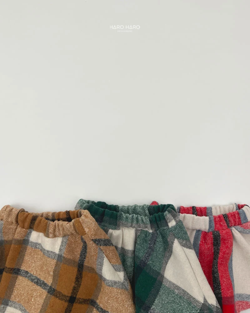Haro Haro - Korean Children Fashion - #childofig - Wool Check Fleece Skirt - 6