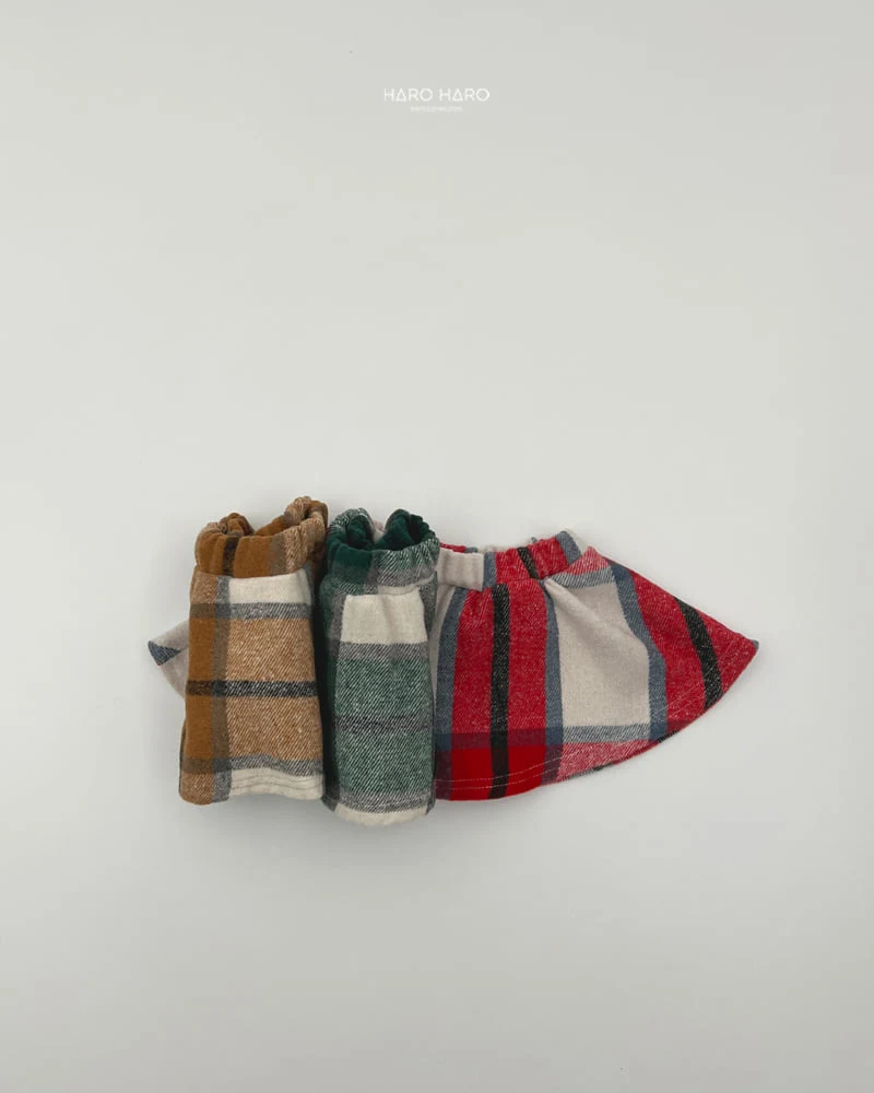 Haro Haro - Korean Children Fashion - #childofig - Wool Check Fleece Skirt - 7