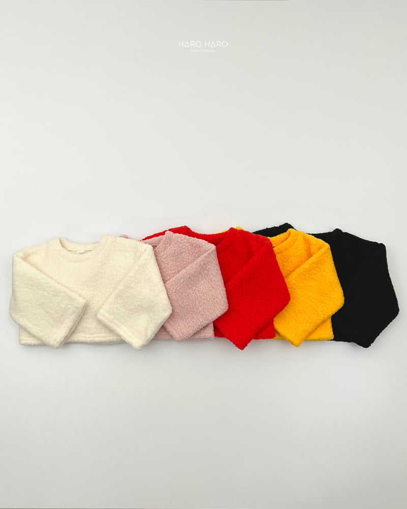 Haro Haro - Korean Children Fashion - #childofig - Vivid Fuzzy Crop Tee - 5