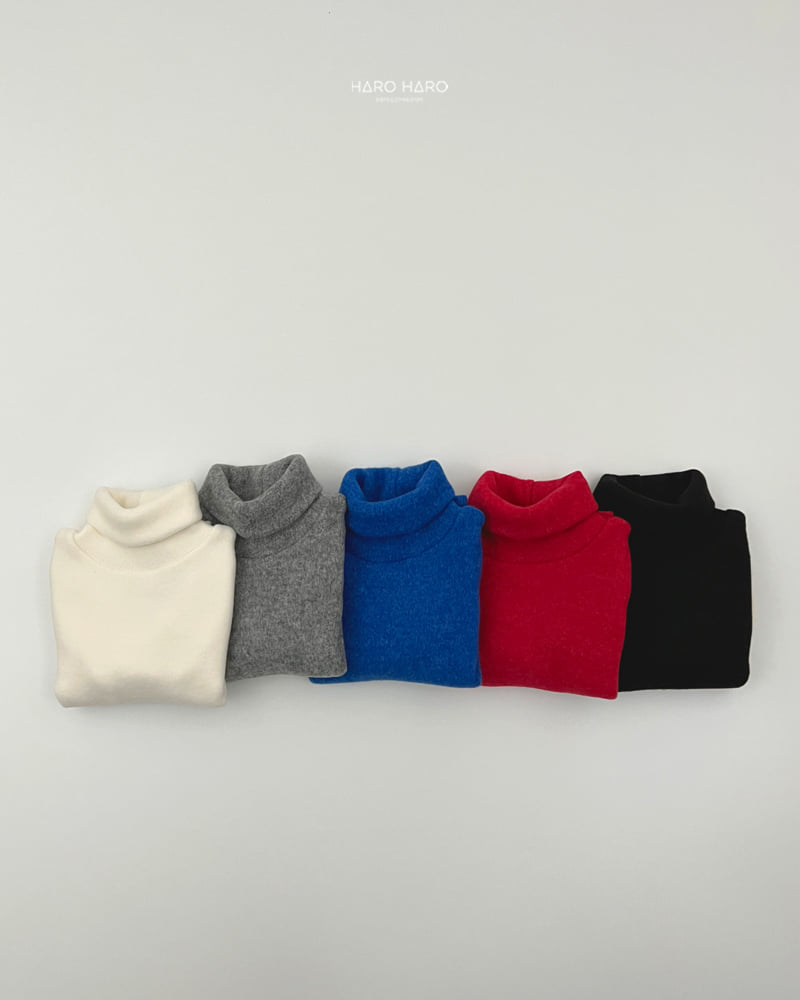 Haro Haro - Korean Children Fashion - #childofig - Soft Fleece Turtleneck Tee - 9
