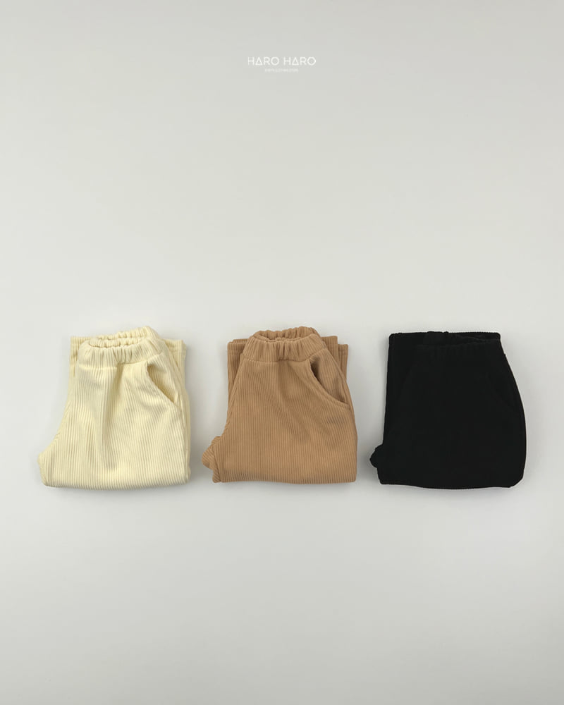 Haro Haro - Korean Children Fashion - #childofig - Corduroy Fleece Wide Pants - 8