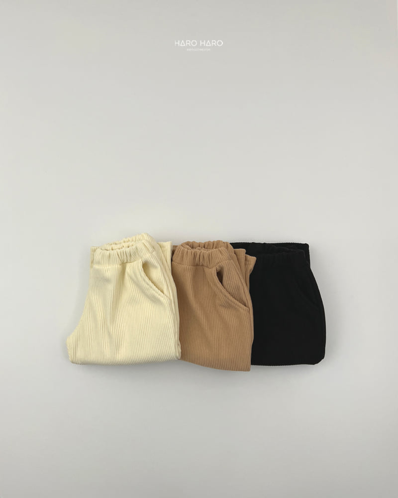Haro Haro - Korean Children Fashion - #childofig - Corduroy Fleece Wide Pants - 9