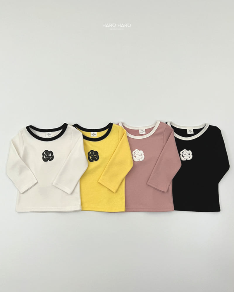 Haro Haro - Korean Children Fashion - #childofig - Rose Fleece Tee - 5