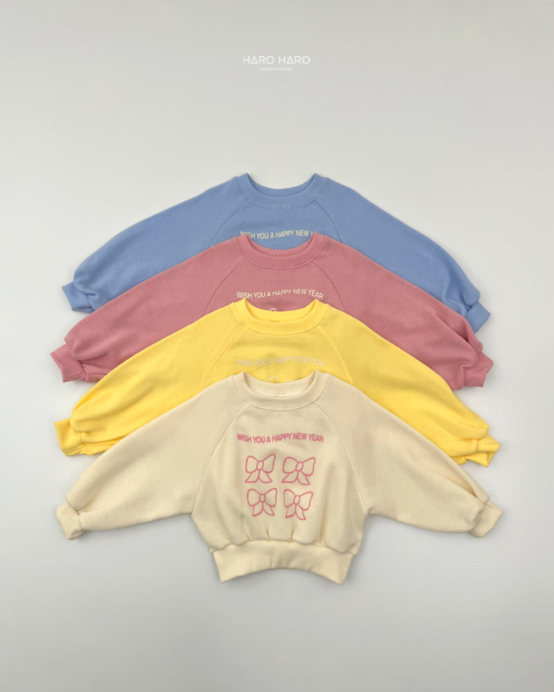 Haro Haro - Korean Children Fashion - #childofig - Happy Ribbon Fleece Sweatshirt - 3
