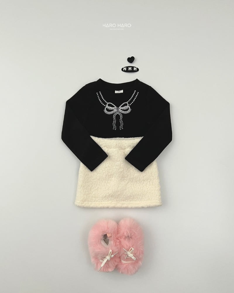 Haro Haro - Korean Children Fashion - #childrensboutique - Necklace Slim Fleece Tee - 11