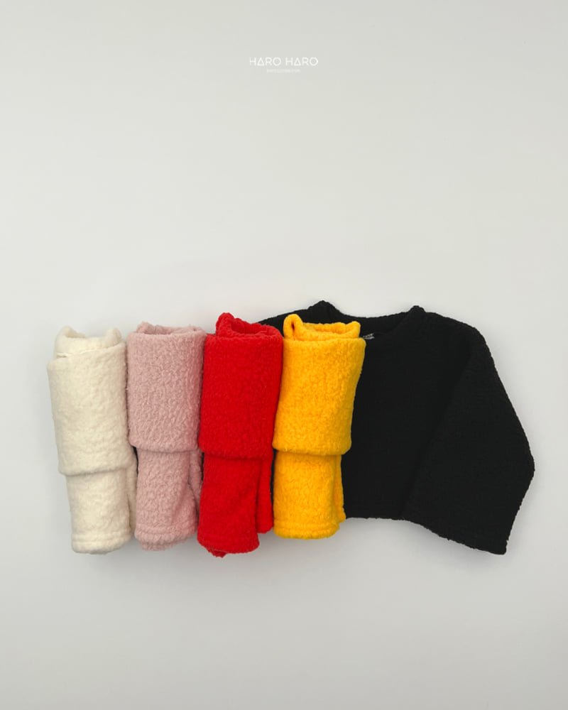 Haro Haro - Korean Children Fashion - #childrensboutique - Vivid Fuzzy Crop Tee - 7