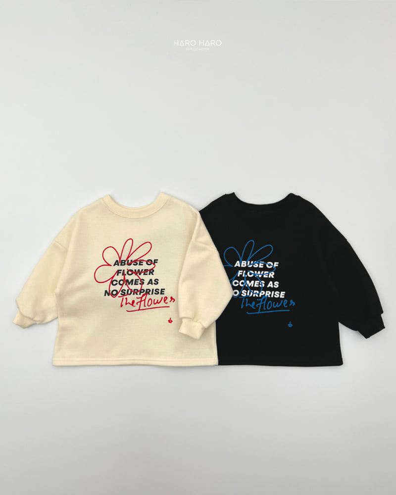 Haro Haro - Korean Children Fashion - #childrensboutique - Flower Loose Fleece Tee - 5
