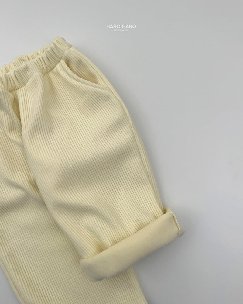 Haro Haro - Korean Children Fashion - #childrensboutique - Corduroy Fleece Wide Pants - 10