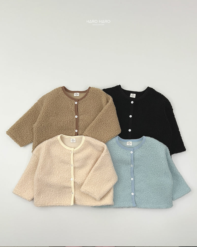 Haro Haro - Korean Children Fashion - #childrensboutique - Puppy Fleece Cardigan - 7