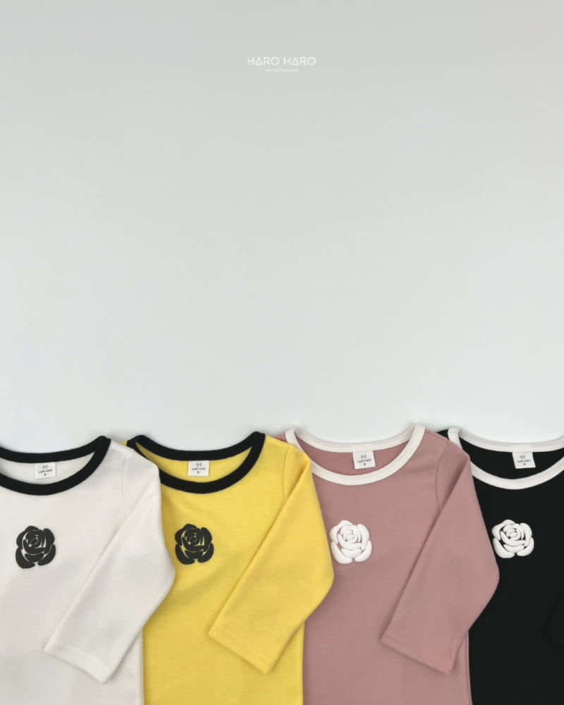 Haro Haro - Korean Children Fashion - #childrensboutique - Rose Fleece Tee - 6