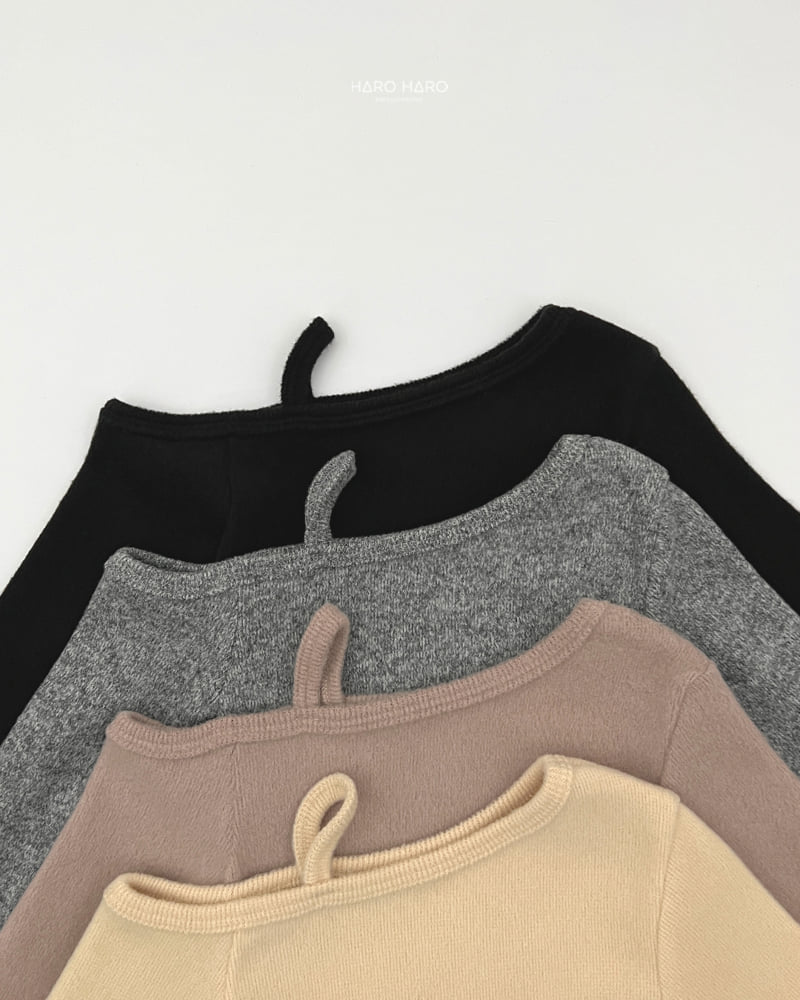 Haro Haro - Korean Children Fashion - #childofig - Mihou Fleece Off Shoulder Tee - 4