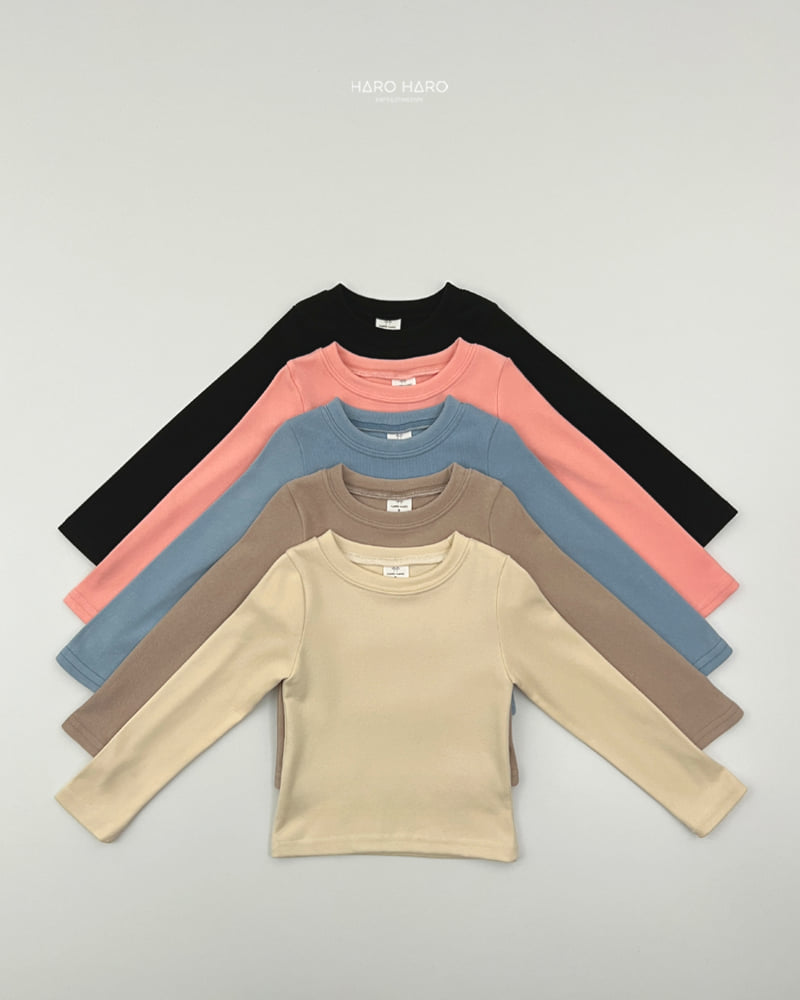 Haro Haro - Korean Children Fashion - #childrensboutique - Macaron Slim Fleece Tee - 3