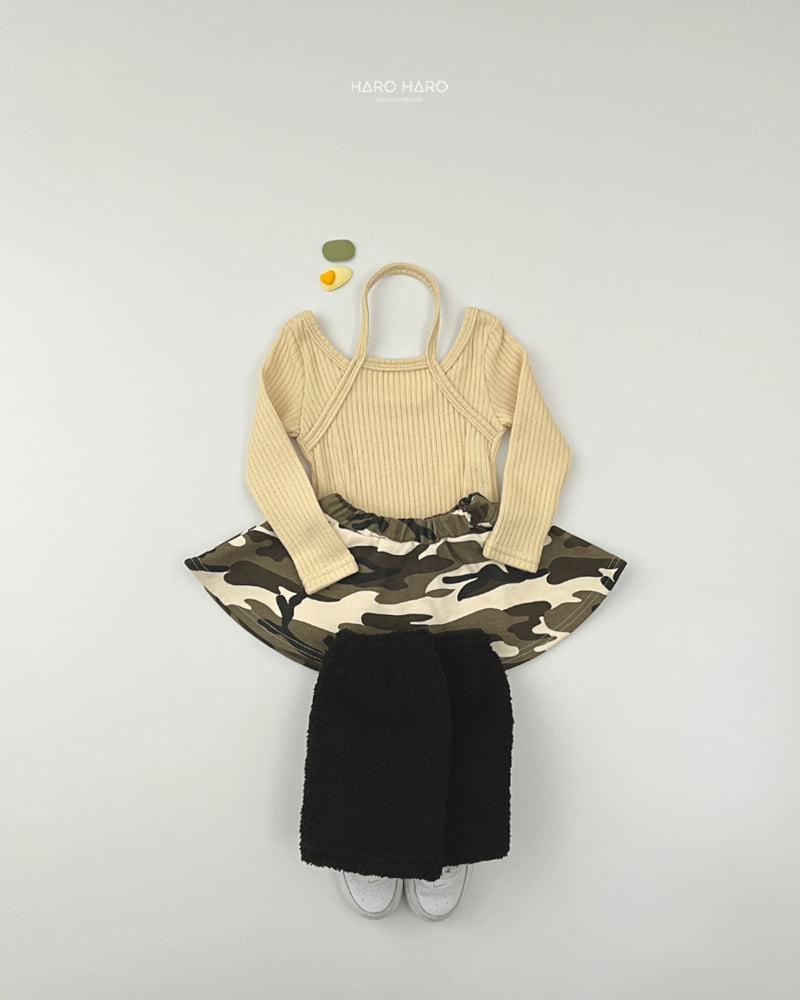 Haro Haro - Korean Children Fashion - #childrensboutique - Knit Fleece Halter Neck Tee - 12