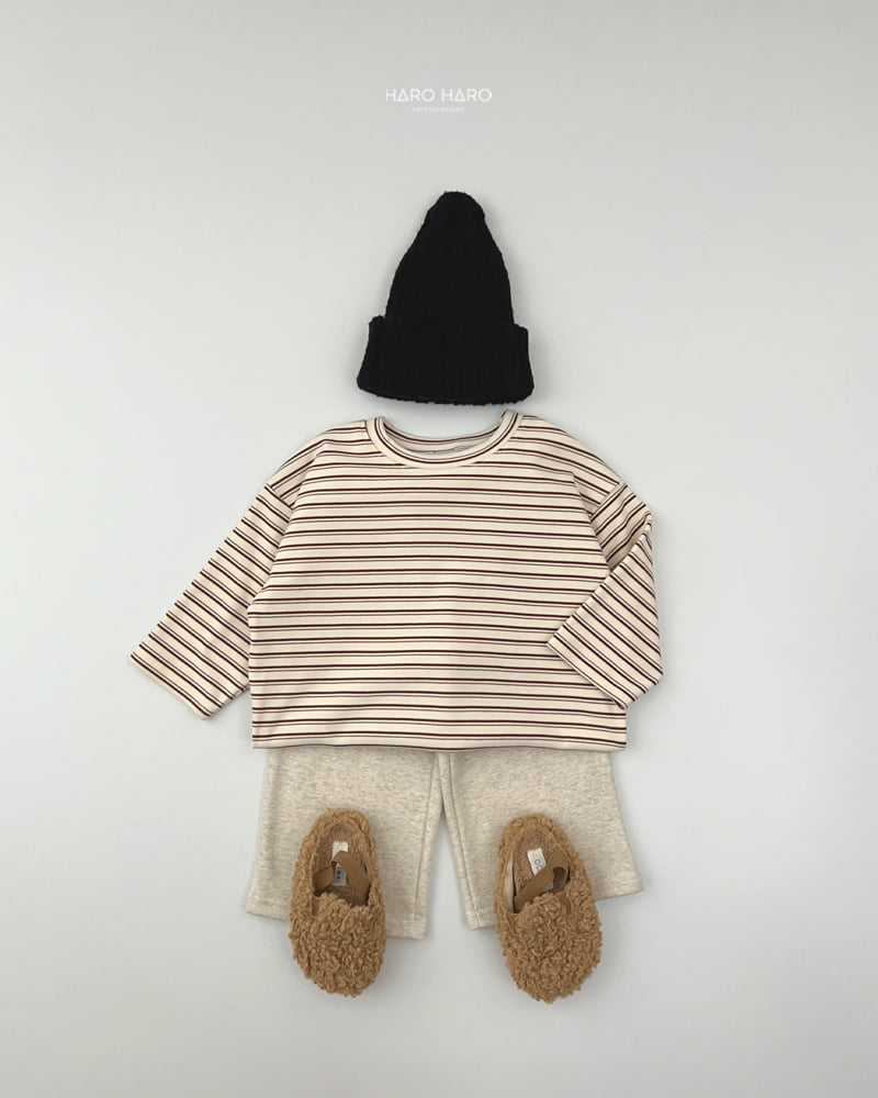 Haro Haro - Korean Children Fashion - #designkidswear - Fran Stripe Loose Fleece Tee - 11
