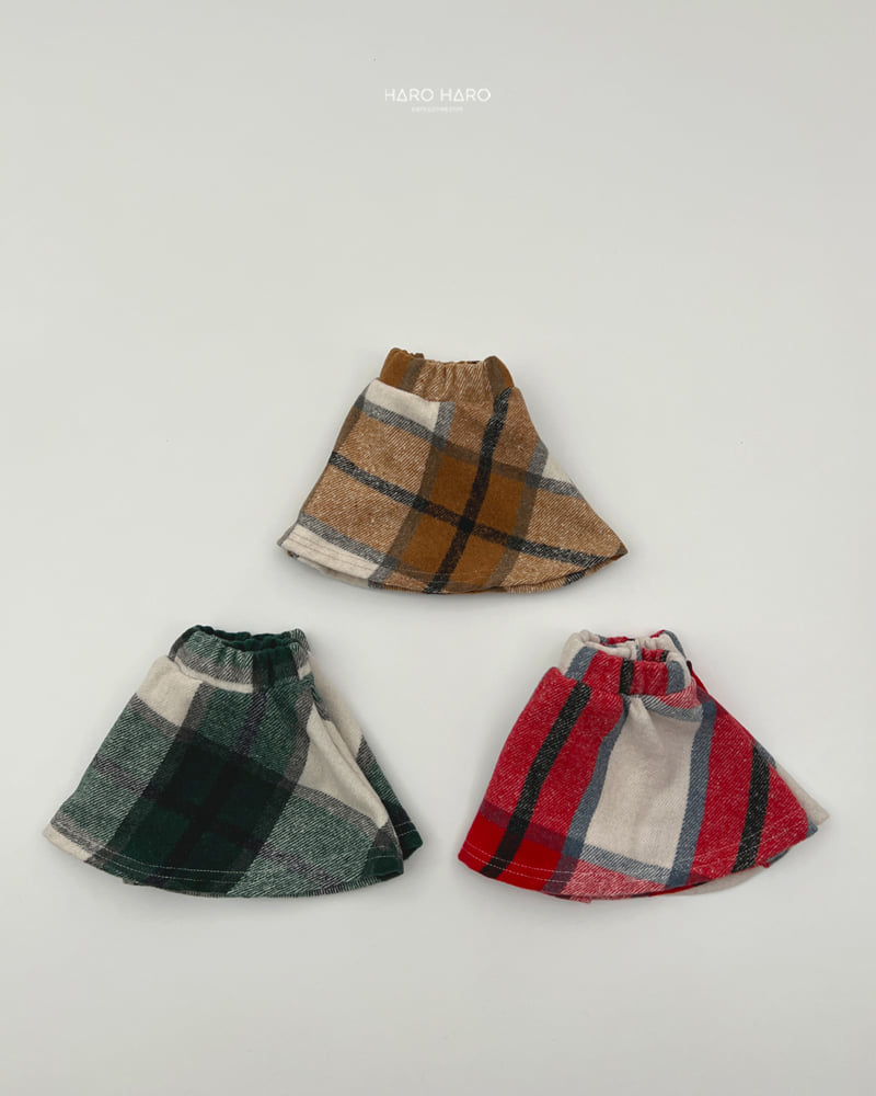 Haro Haro - Korean Children Fashion - #designkidswear - Wool Check Fleece Skirt - 9