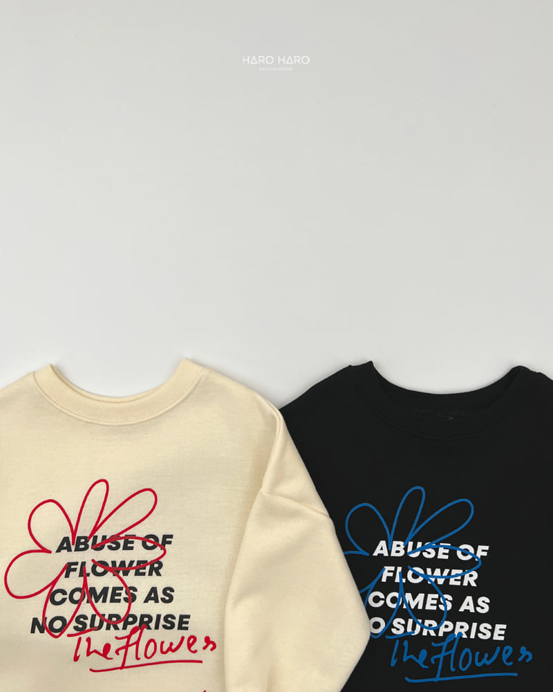 Haro Haro - Korean Children Fashion - #designkidswear - Flower Loose Fleece Tee - 6