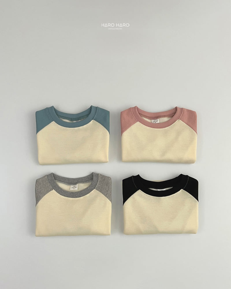 Haro Haro - Korean Children Fashion - #designkidswear - Raglan Loose Fleece Tee - 10