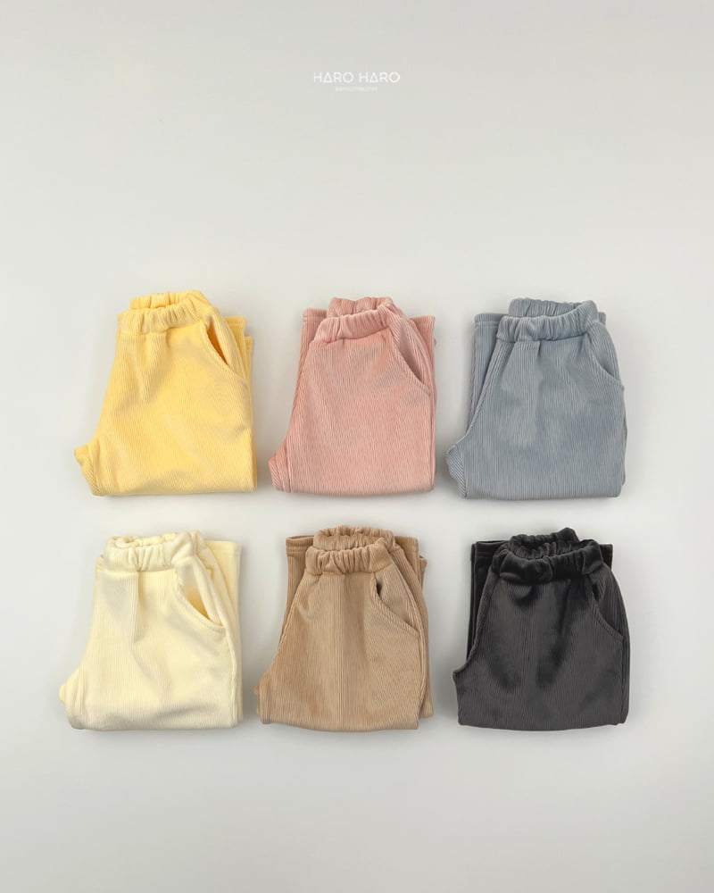 Haro Haro - Korean Children Fashion - #designkidswear - Mink Ribbed Wide Pants - 8