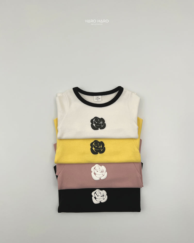 Haro Haro - Korean Children Fashion - #designkidswear - Rose Fleece Tee - 7