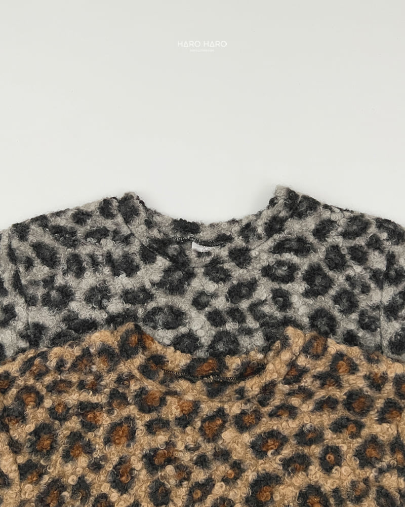 Haro Haro - Korean Children Fashion - #designkidswear - Fuzzy Leopard Crop Tee - 4