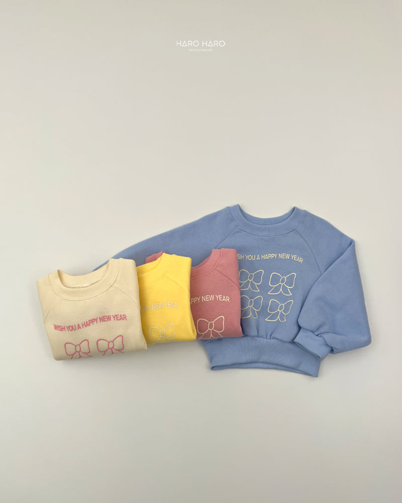 Haro Haro - Korean Children Fashion - #discoveringself - Happy Ribbon Fleece Sweatshirt - 7