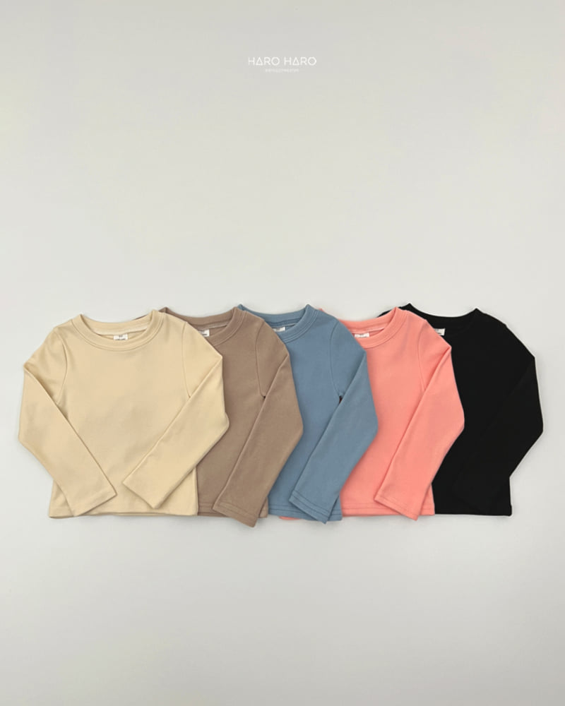Haro Haro - Korean Children Fashion - #discoveringself - Macaron Slim Fleece Tee - 5