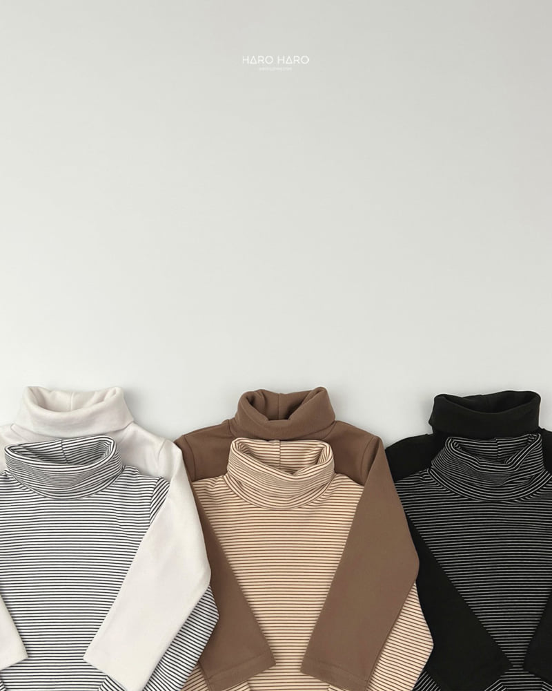 Haro Haro - Korean Children Fashion - #fashionkids - Choco Fleece Turtleneck Tee Set - 9