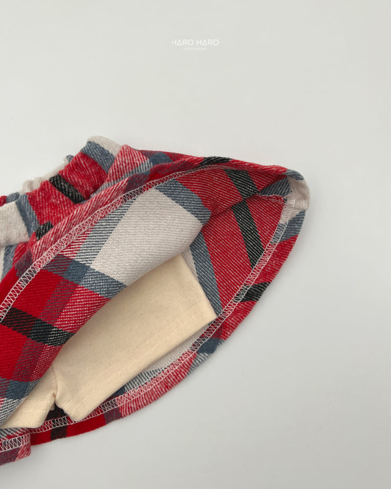 Haro Haro - Korean Children Fashion - #fashionkids - Wool Check Fleece Skirt - 11