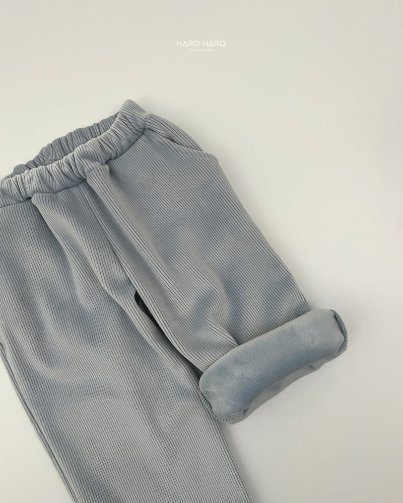 Haro Haro - Korean Children Fashion - #fashionkids - Mink Ribbed Wide Pants - 10