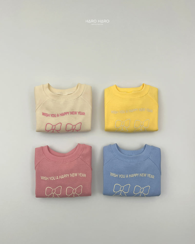 Haro Haro - Korean Children Fashion - #fashionkids - Happy Ribbon Fleece Sweatshirt - 8