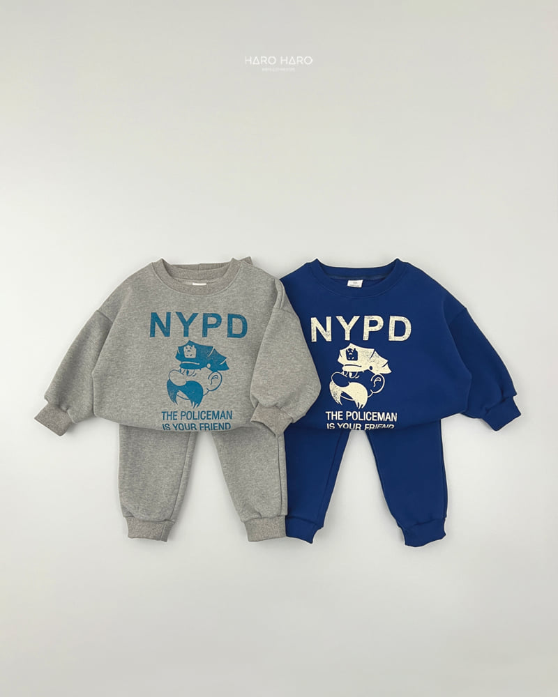 Haro Haro - Korean Children Fashion - #kidsshorts - Police Fleece Set - 5