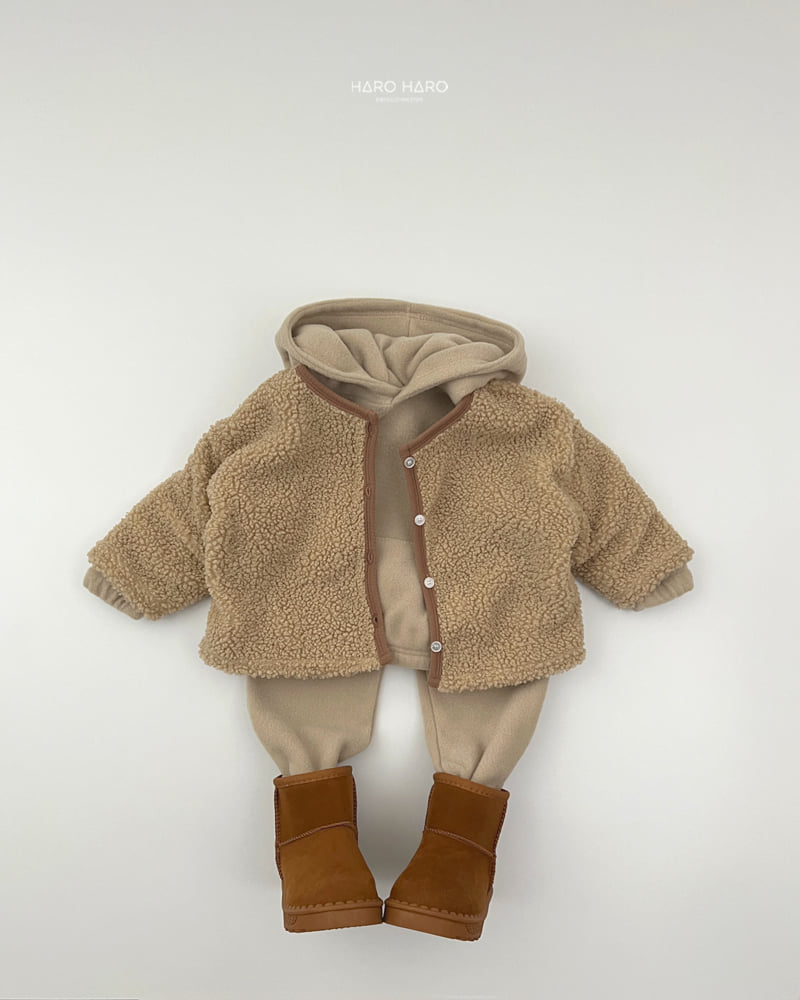 Haro Haro - Korean Children Fashion - #kidsshorts - Fleece Hoodie Set - 10