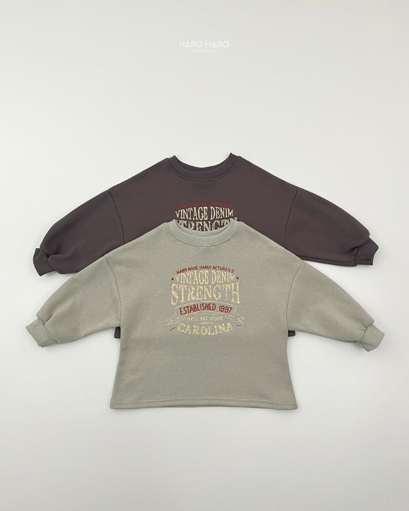 Haro Haro - Korean Children Fashion - #kidsshorts - Vintage Loose Fleece Tee - 3