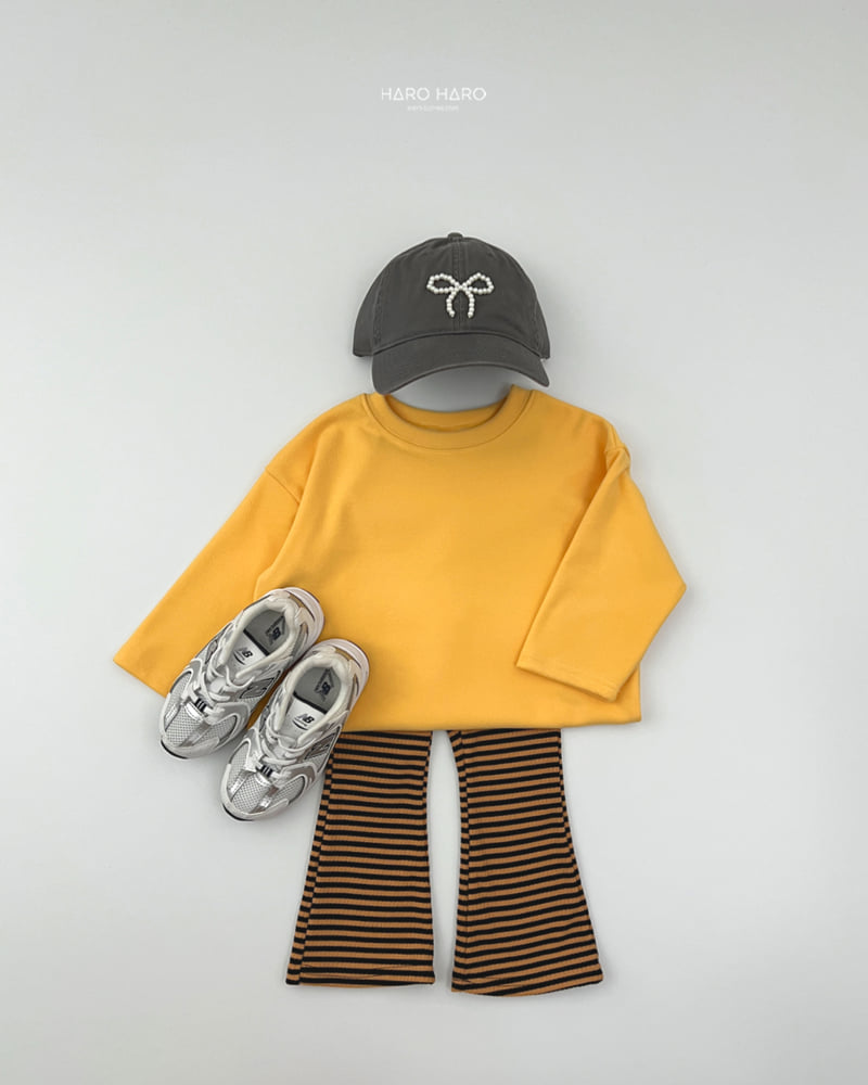Haro Haro - Korean Children Fashion - #kidsshorts - Cheese Loose Fleece Tee - 12