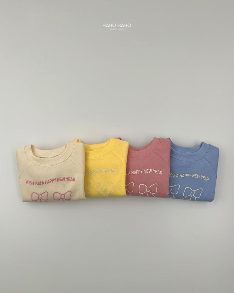 Haro Haro - Korean Children Fashion - #kidsshorts - Happy Ribbon Fleece Sweatshirt - 9
