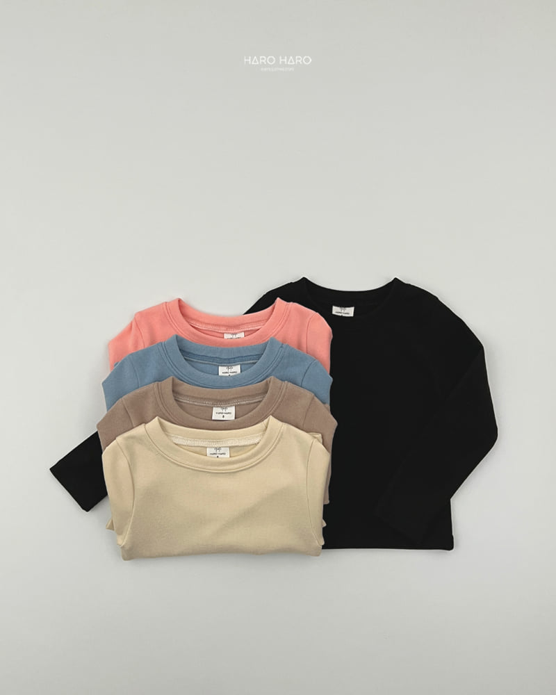 Haro Haro - Korean Children Fashion - #kidsshorts - Macaron Slim Fleece Tee - 7